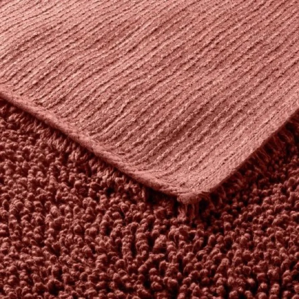 CasaLuna Mélange Looped 100% Cotton Bath Rug Clay